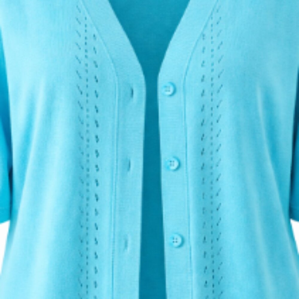 CJ Banks Blue Cardigan – Women’s Size 1X - Picture 2 of 6